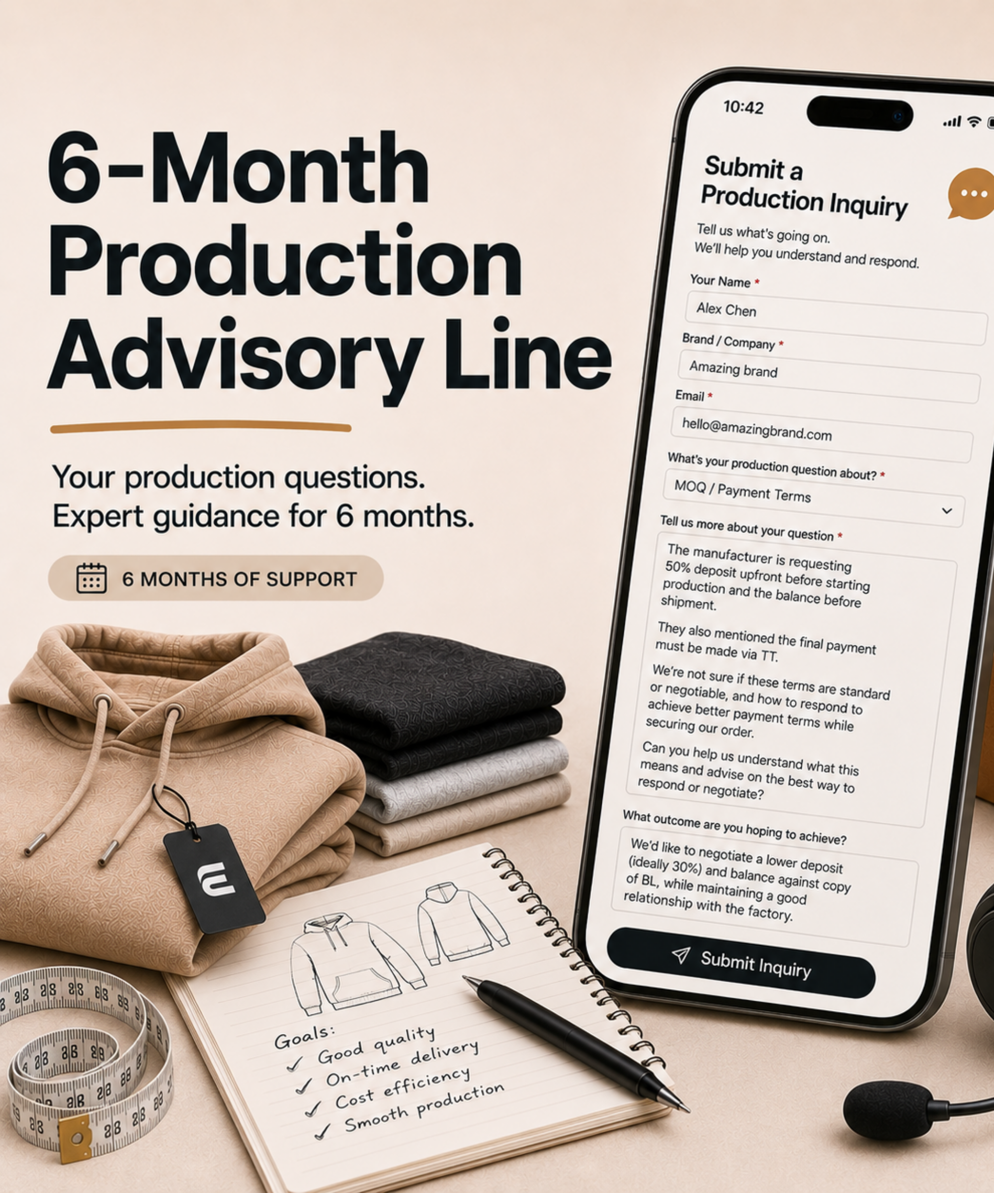 6-Month Production Advisory Line